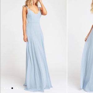 Show Me Your MuMu Steel Blue Bridesmaid Dress